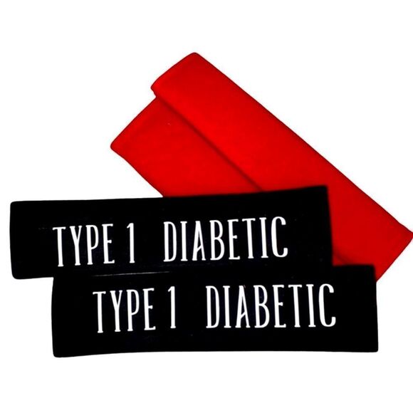 Custom, Medical Alert, Red & Black, Seat Beat Strap Cover, 2Pack, NEW - Picture 11 of 12